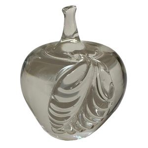 Clear Art Glass Apple